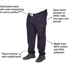 Hot Bigdude Signature Joggers Navy Sweatpants