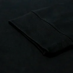 Sale Bigdude Smart Single Jersey Long Sleeve Polo With Zip Black Tall Polo Shirts