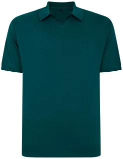 New Bigdude Soft Jersey Cuban Collar Polo Shirt Green Tall Polo Shirts