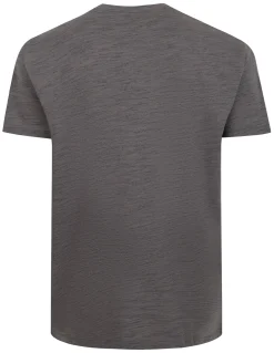 Best Bigdude Space Dye Bronx Print T-Shirt Charcoal T-shirts