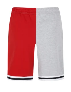 New Bigdude Spliced Loopback Shorts Grey Marl/Red Shorts
