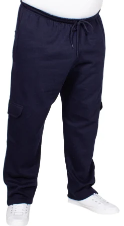 Best Bigdude Straight Leg Cargo Joggers Navy Sweatpants