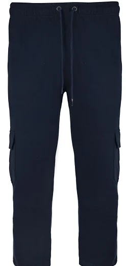 Best Bigdude Straight Leg Cargo Joggers Navy Sweatpants