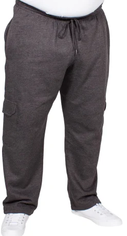 Hot Bigdude Straight Leg Cargo Jogger Charcoal Sweatpants