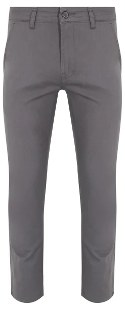 Discount Bigdude Stretch Chino Trousers Grey Casual Pants
