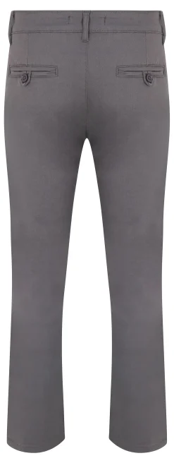 Discount Bigdude Stretch Chino Trousers Grey Casual Pants