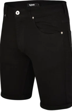 Fashion Bigdude Stretch Denim Shorts Black Shorts