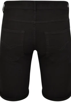 Fashion Bigdude Stretch Denim Shorts Black Shorts