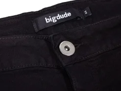 Fashion Bigdude Stretch Denim Shorts Black Shorts