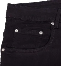 Fashion Bigdude Stretch Denim Shorts Black Shorts