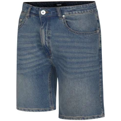 Clearance Bigdude Stretch Denim Shorts With Whiskers Tint Wash Shorts