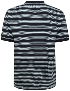 Best Bigdude Striped Jersey Polo Navy Polo Shirts