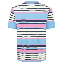 Discount Bigdude Summer Stripe Polo Bright Blue Polo Shirts