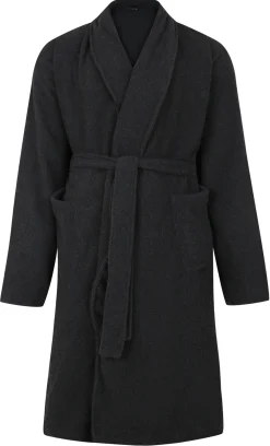 Fashion Bigdude Terry Towelling Dressing Gown Charcoal Pajamas|Bath Robes