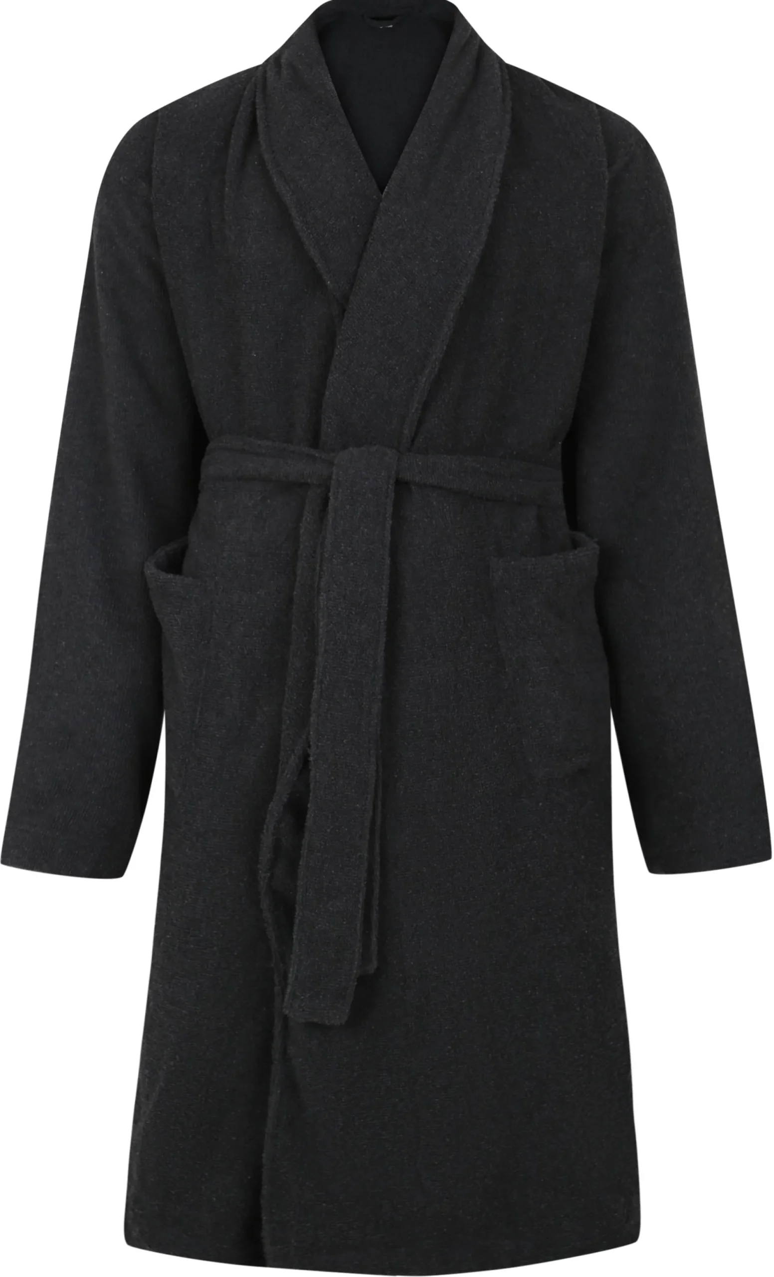 Fashion Bigdude Terry Towelling Dressing Gown Charcoal Pajamas|Bath Robes