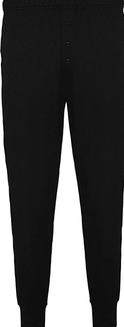 Hot Bigdude Thermal Long Johns Black Pajama Bottoms|Pajamas