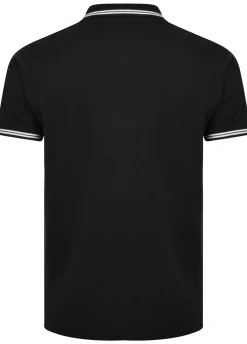 Clearance Bigdude Tipped Polo Shirt Black Polo Shirts