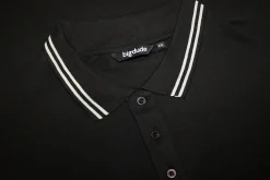 Clearance Bigdude Tipped Polo Shirt Black Polo Shirts