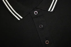 Clearance Bigdude Tipped Polo Shirt Black Polo Shirts