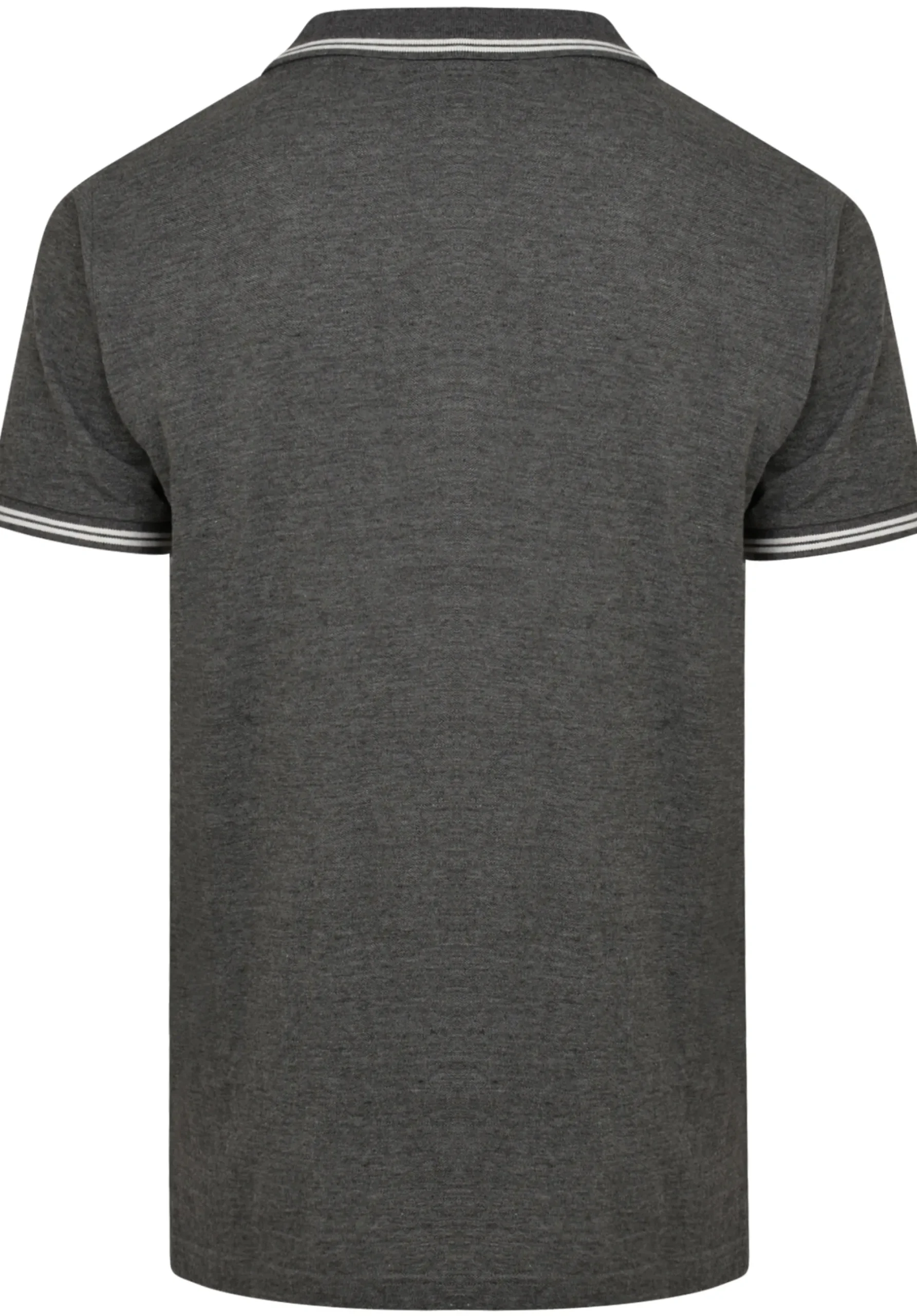 Outlet Bigdude Tipped Polo Shirt Charcoal Polo Shirts
