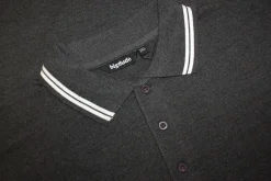 Outlet Bigdude Tipped Polo Shirt Charcoal Polo Shirts