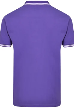 Discount Bigdude Tipped Polo Shirt Purple Polo Shirts