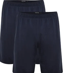 New Bigdude Twin Pack Classic Pyjama Shorts Navy Pajama Bottoms|Pajamas