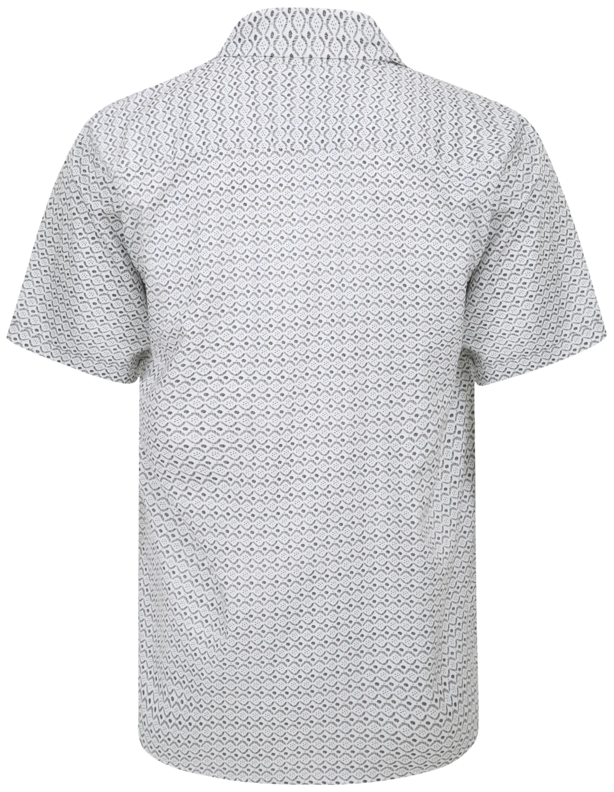 Sale Bigdude Waves Viscose Relaxed Collar Shirt White Tall Casual Shirts