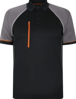 Outlet Bigdude Workwear Polo Shirt Black/Charcoal Polo Shirts